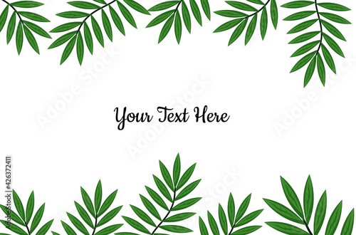 vector graphic of flower fresh green nature sample text 