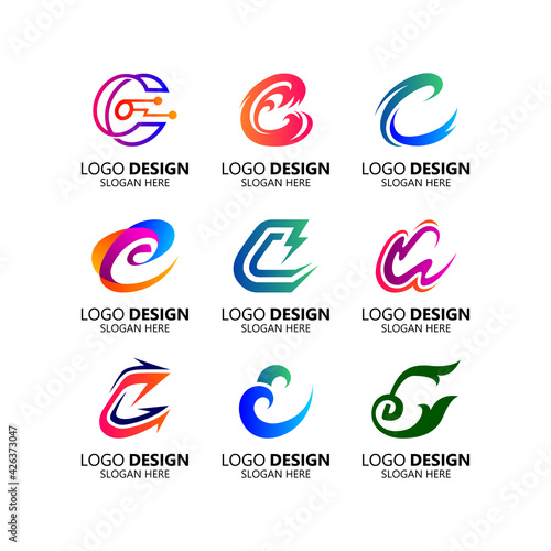 set collection letter C logo design template © ARTERNOON