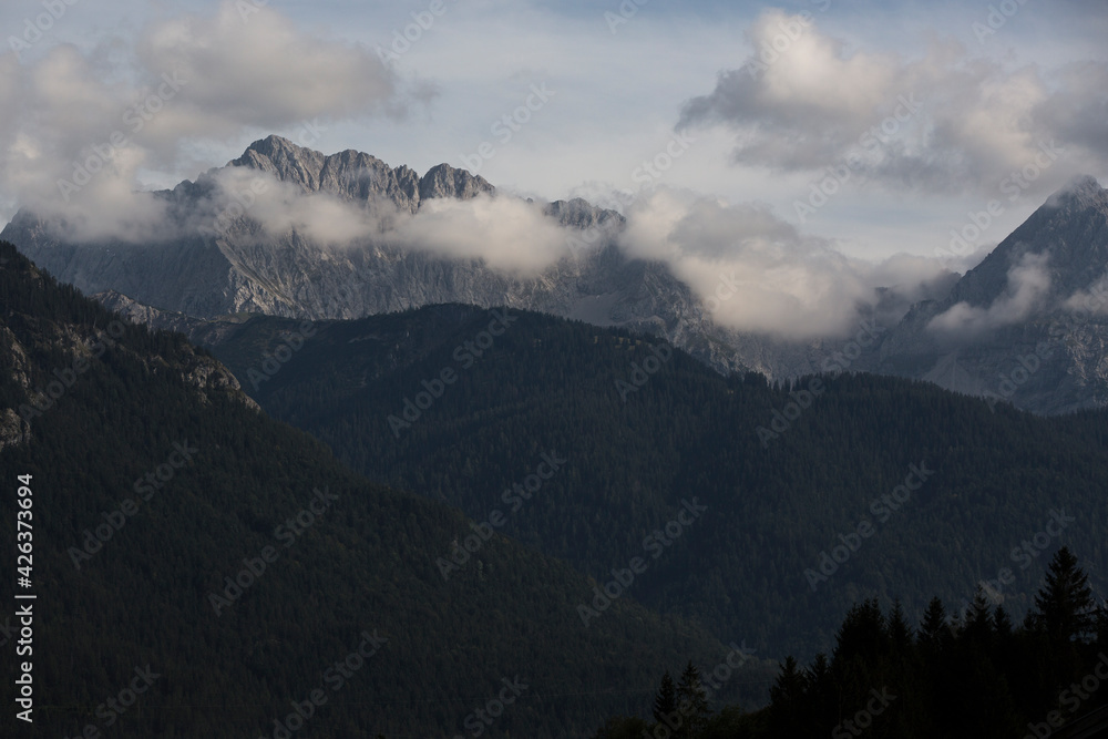Mountain panorama in Bavaria, Germany