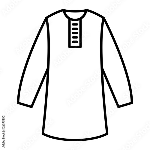 Vector Clothes Outline Icon Design