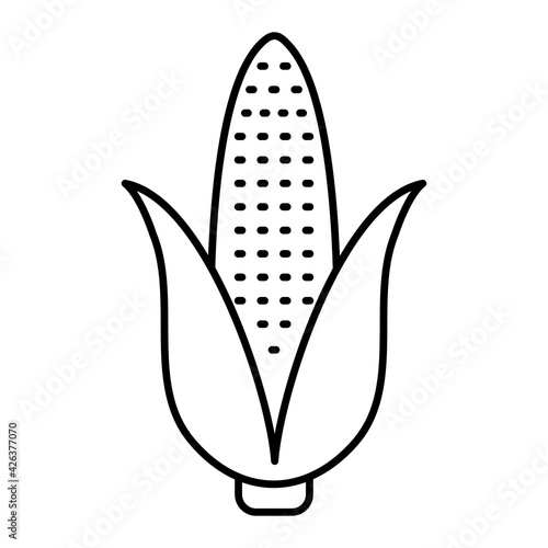 Vector Corn Outline Icon Design