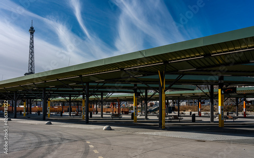 Canvas Print der sanierte Busbahnhof am Funkturm in Berlin