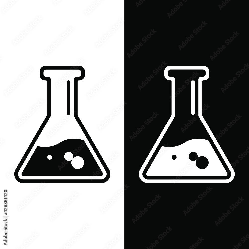 Erlenmeyer flask. conical flask. titration flask. Medical, biological