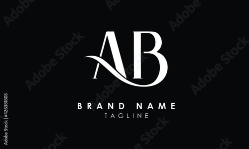 Alphabet letters Initials Monogram logo AB, BA, A and B
