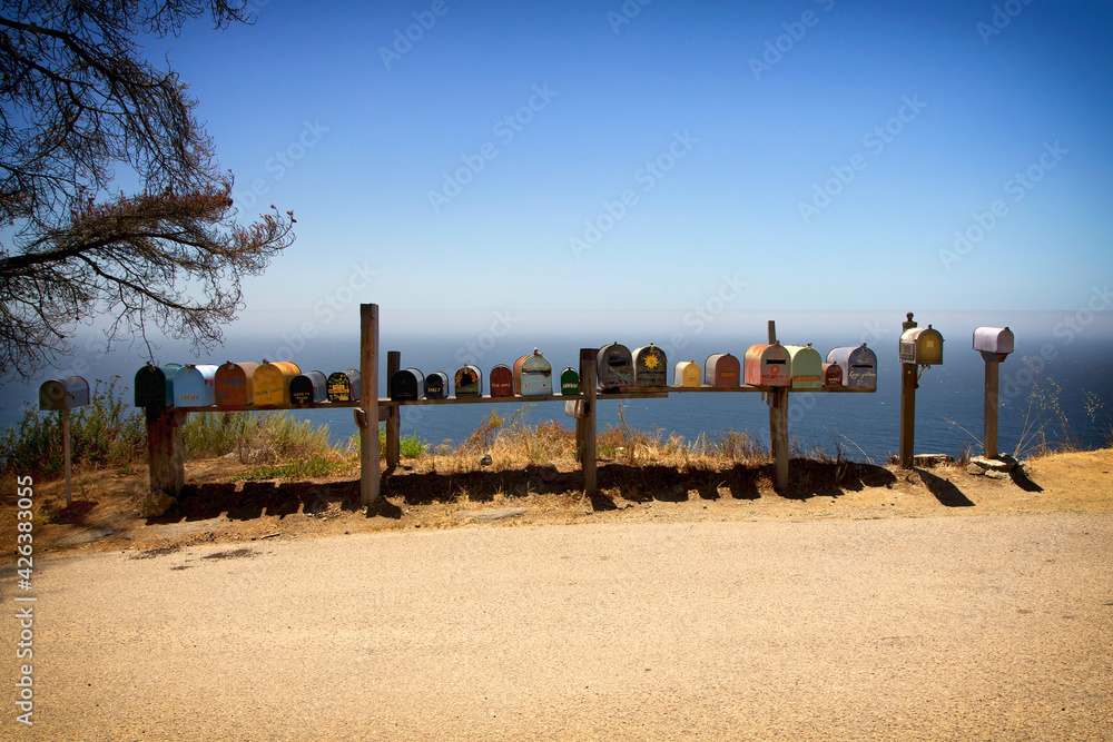 Fototapeta premium beach huts on the beach