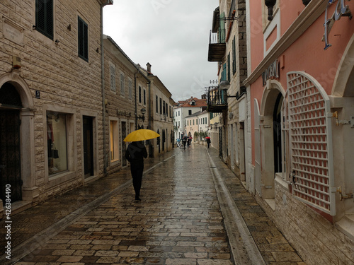 Herceg Novi - old town after rain