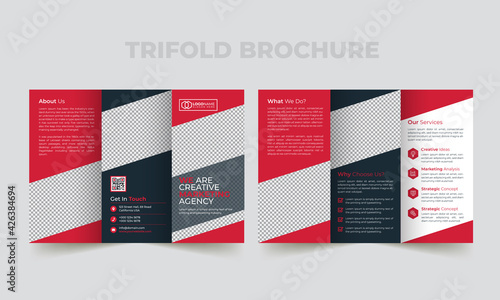 Creative Modern Corporate Tri-Fold Brochure Template Design