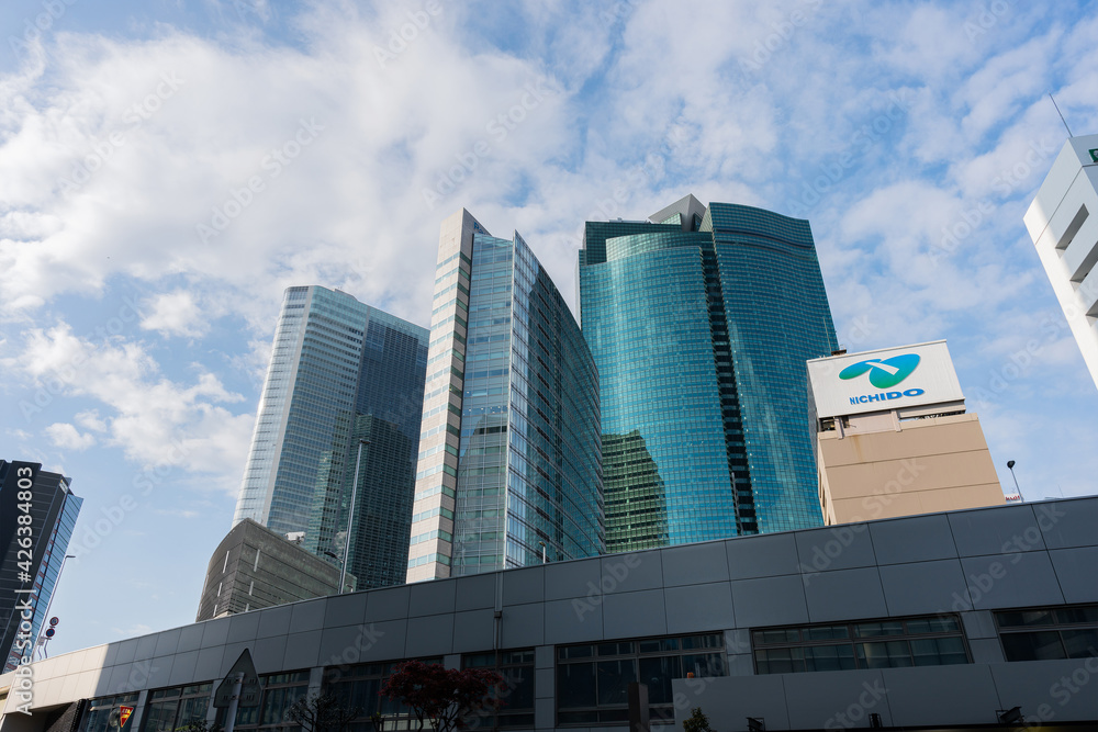 電通本社ビル パナソニック東京汐留ビル 汐留シティセンター Stock Photo Adobe Stock