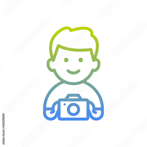 Capturing device vector outline Gradient icon style illustration. EPS 10 file