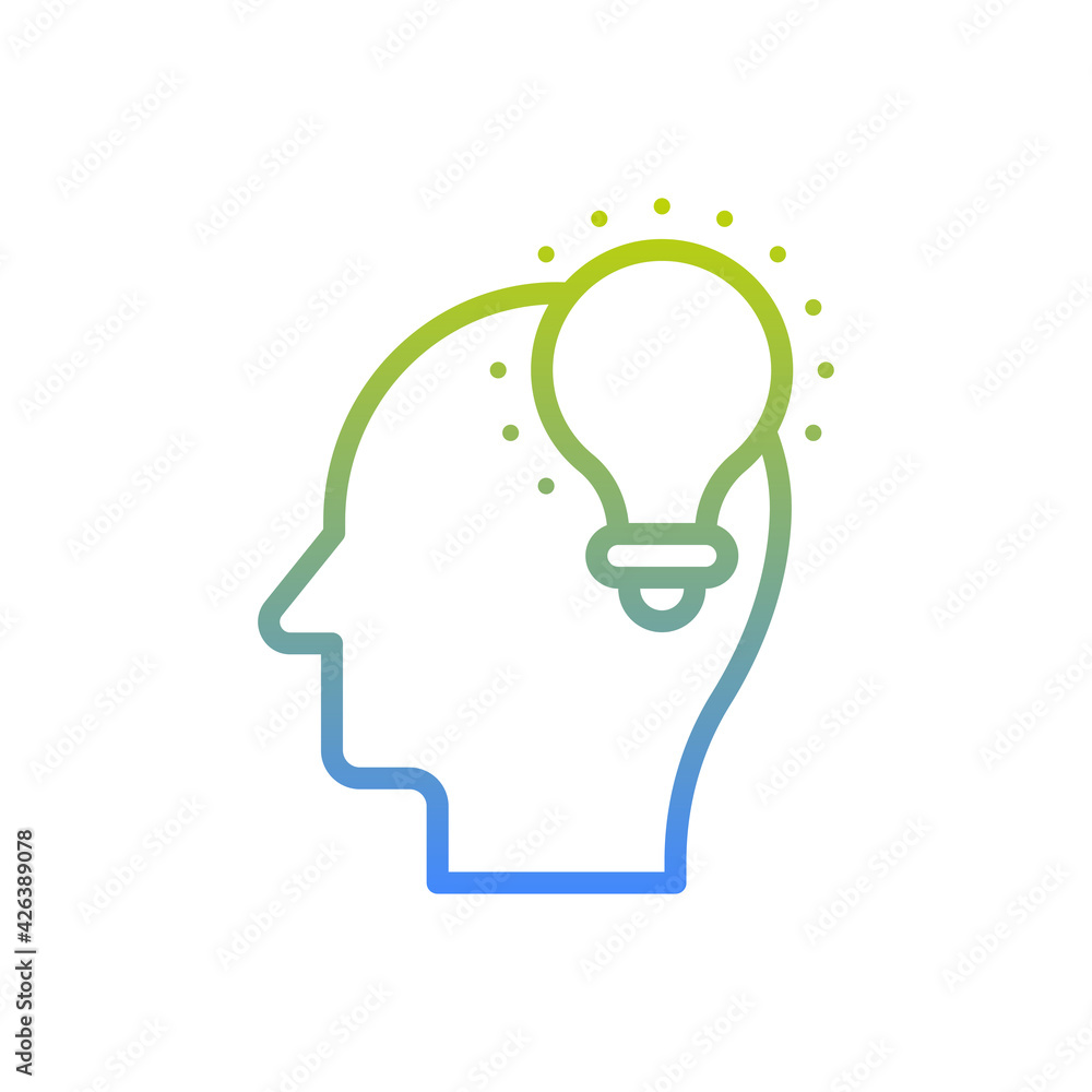 Learning skill vector outline Gradient icon style illustration. EPS 10 file Learning skill vector outline Gradient icon style illustration. EPS 10 file