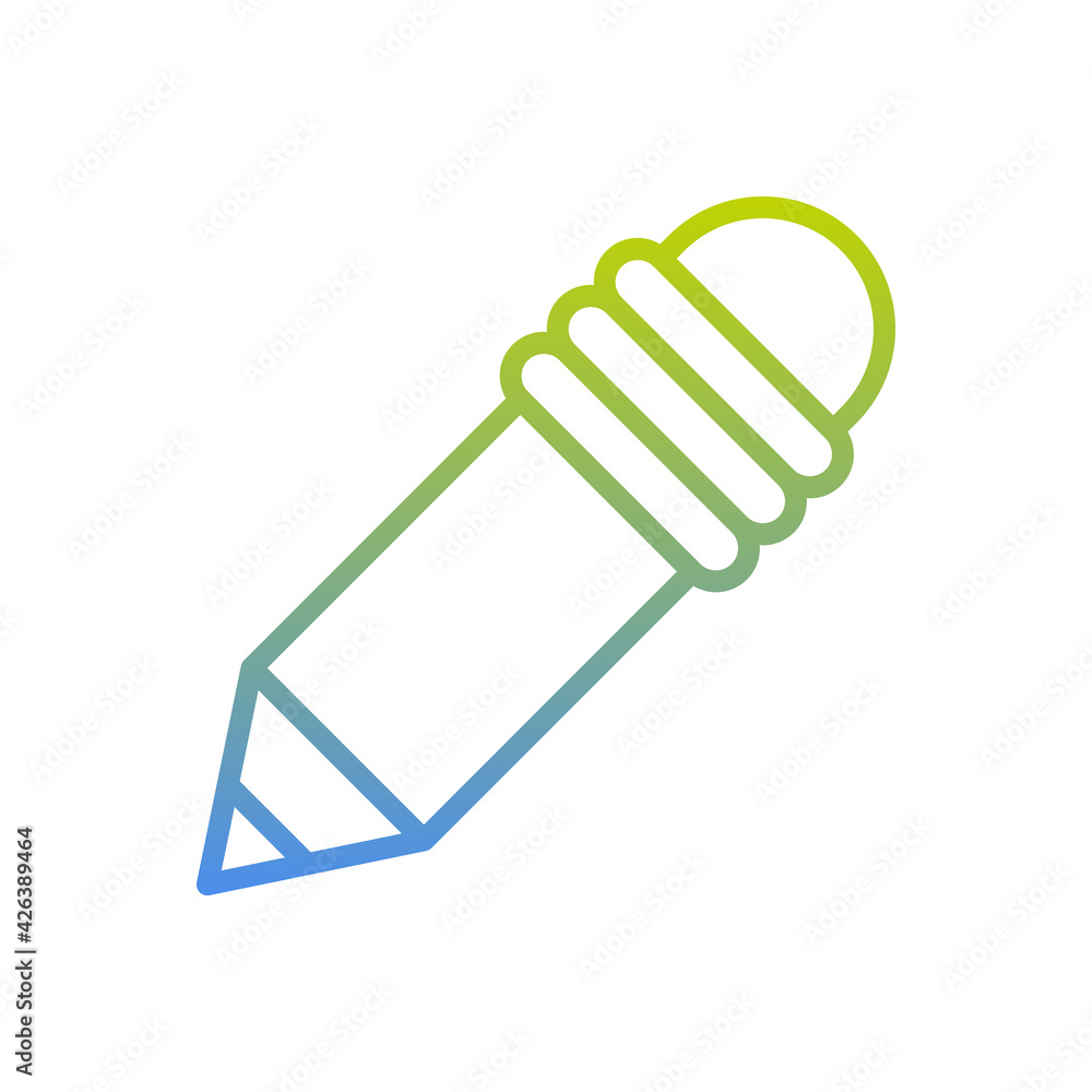 Lead pencil vector outline Gradient icon style illustration. EPS 10 file Lead pencil vector outline Gradient icon style illustration. EPS 10 file
