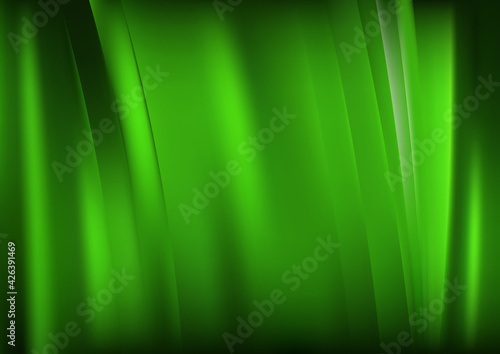 Green Shiny Vertical Stripes Background
