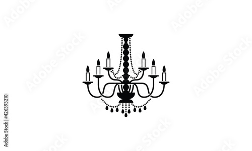 industrial pendant hanging light interior logo vector icon illustration