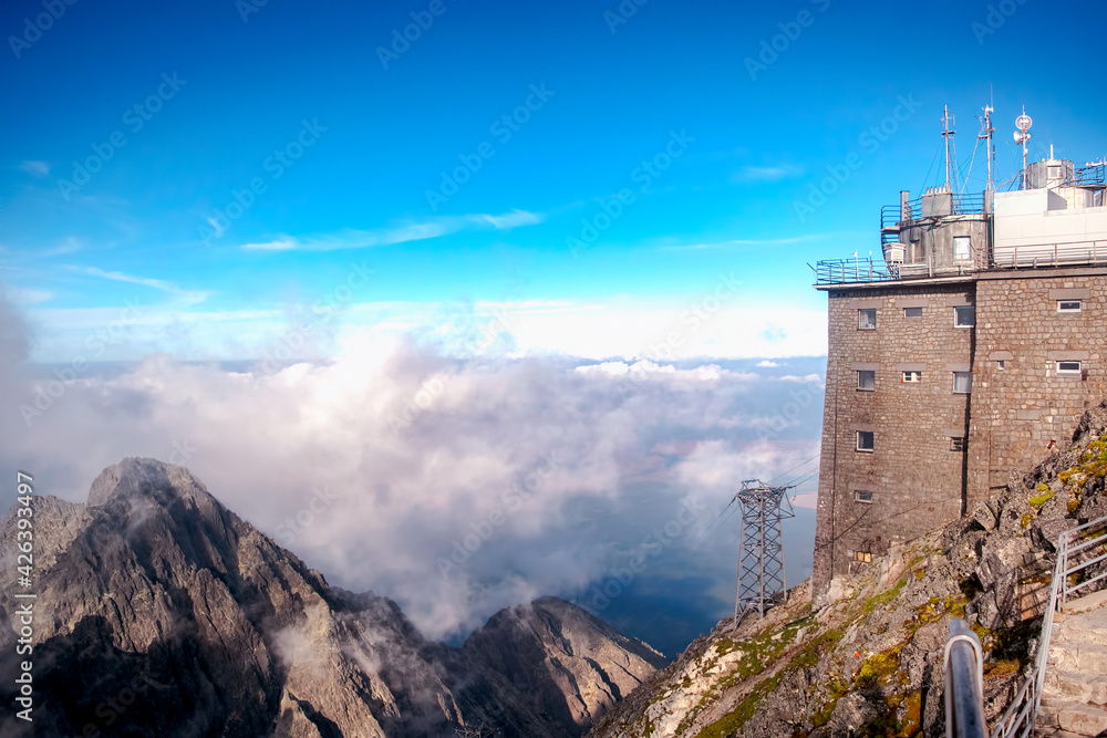Observatory on Lomnicky peak in the High Tatras in Slovakia.