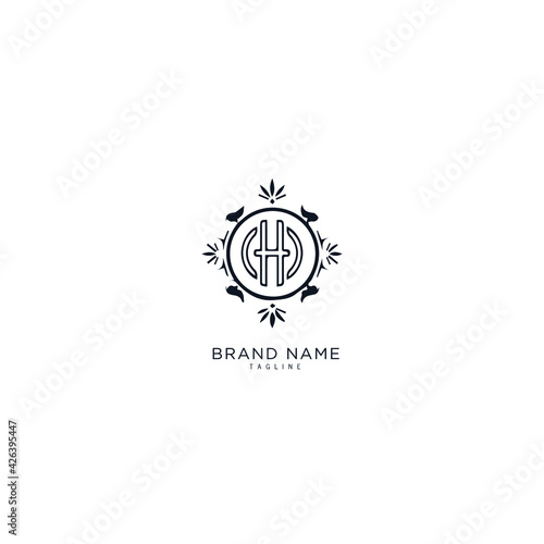 Alphabet letter Initial H, HH, logo premium business typeface, minimal, innovative concept, creative, symbol, company, sign, Monogram, vector, startup, template graphic design.