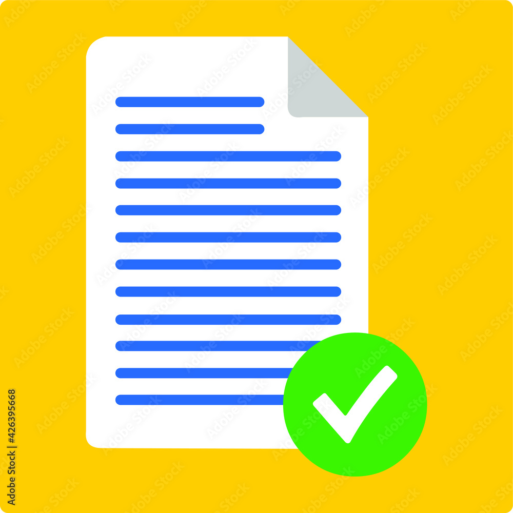 Vector illustration for Checked Document EPS10 Vector illustration for Checked Document EPS10