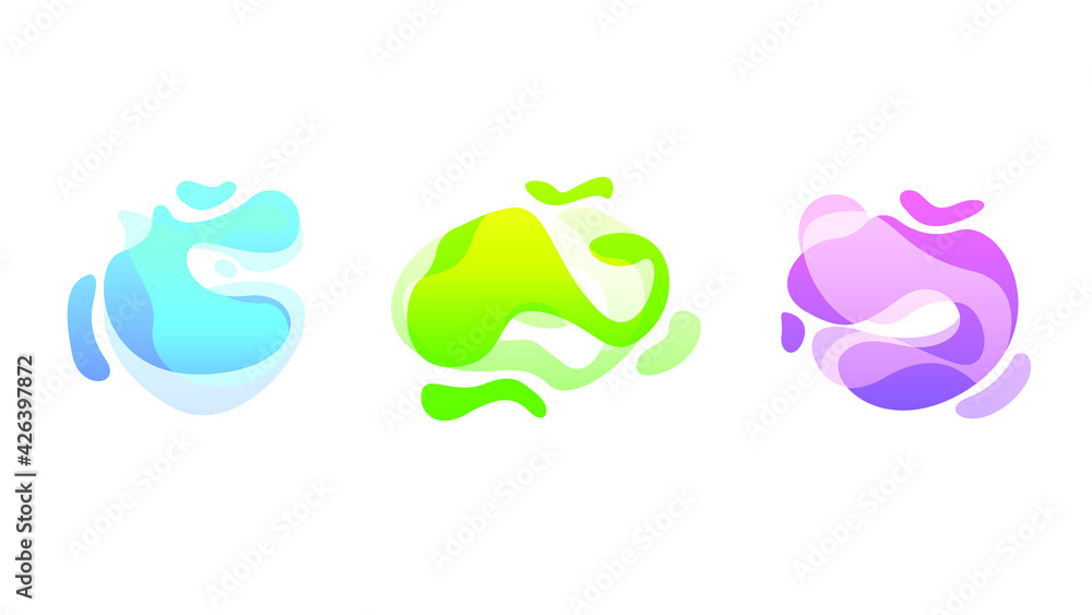 Abstract Set Liquid Color Collection Geometric Shapes Fluid Gradient Dynamic Elements Banner Logo Vector Desgin Style Trendy Abstract Set Liquid Color Collection Geometric Shapes Fluid Gradient Dynamic Elements Banner Logo Vector Desgin Style Trendy