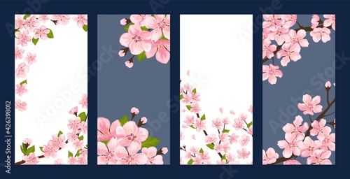 Flower pattern background at card concept, vector illustration. Floral, leaf ...