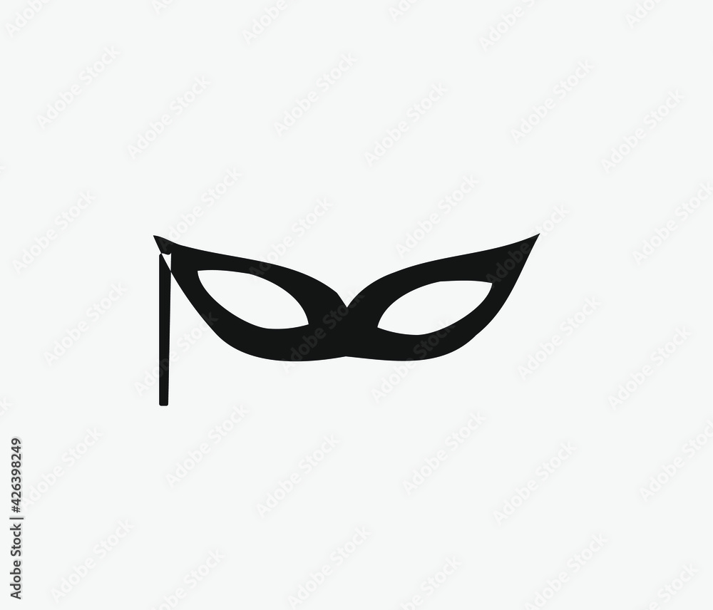 Carnival mask vector icon. Editable stroke. Linear style sign for use on web design and mobile apps, logo. Symbol illustration. Pixel vector graphics - Vector Carnival mask vector icon. Editable stroke. Linear style sign for use on web design and mobile apps, logo. Symbol illustration. Pixel vector graphics - Vector