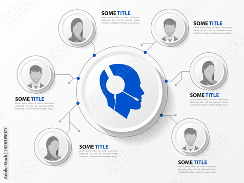 Infographic design template. Creative concept with 6 steps