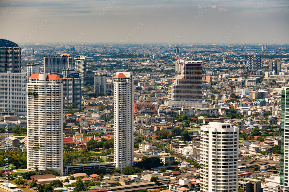 Bird's-eye view of Bangkok city Thailand
