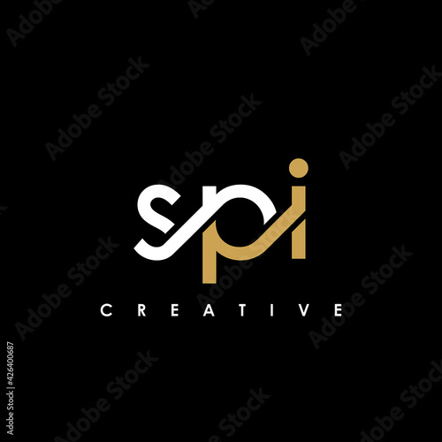 SPI Letter Initial Logo Design Template Vector Illustration