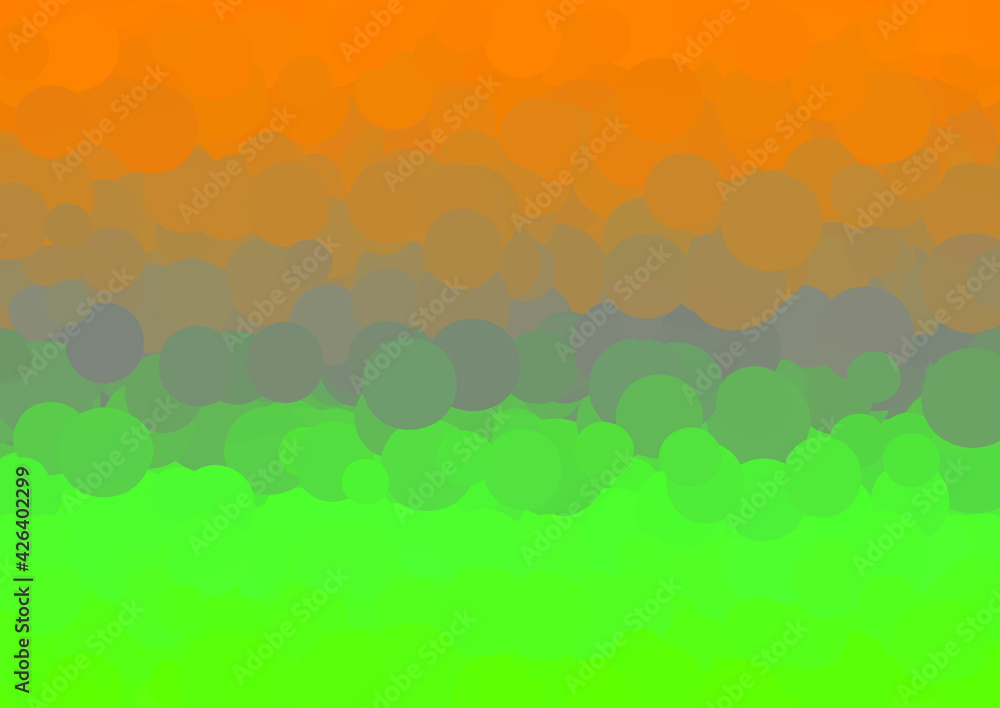 Orange and green circles. Vector illustration.
