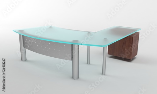 Table furniture 3D Rendering photo