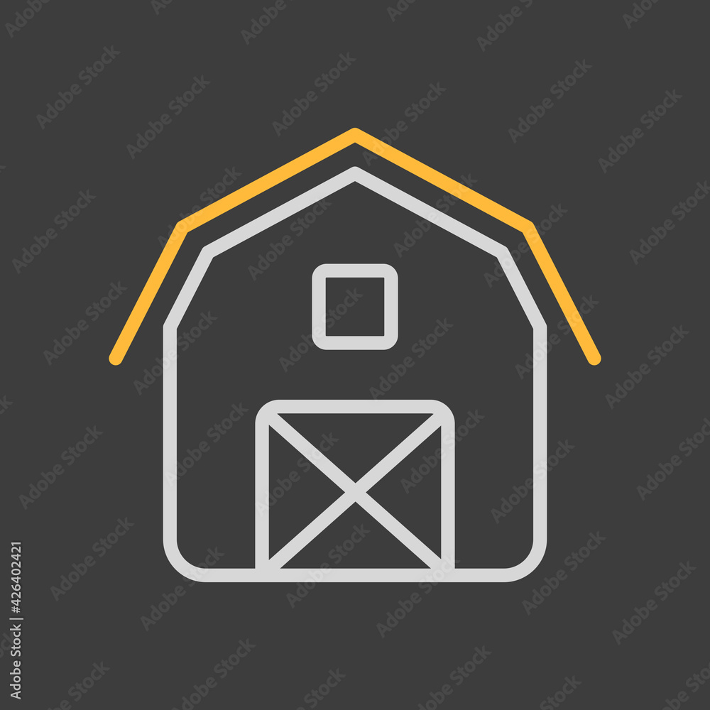 Farm barn vector flat icon. Farm animal sign Farm barn vector flat icon. Farm animal sign