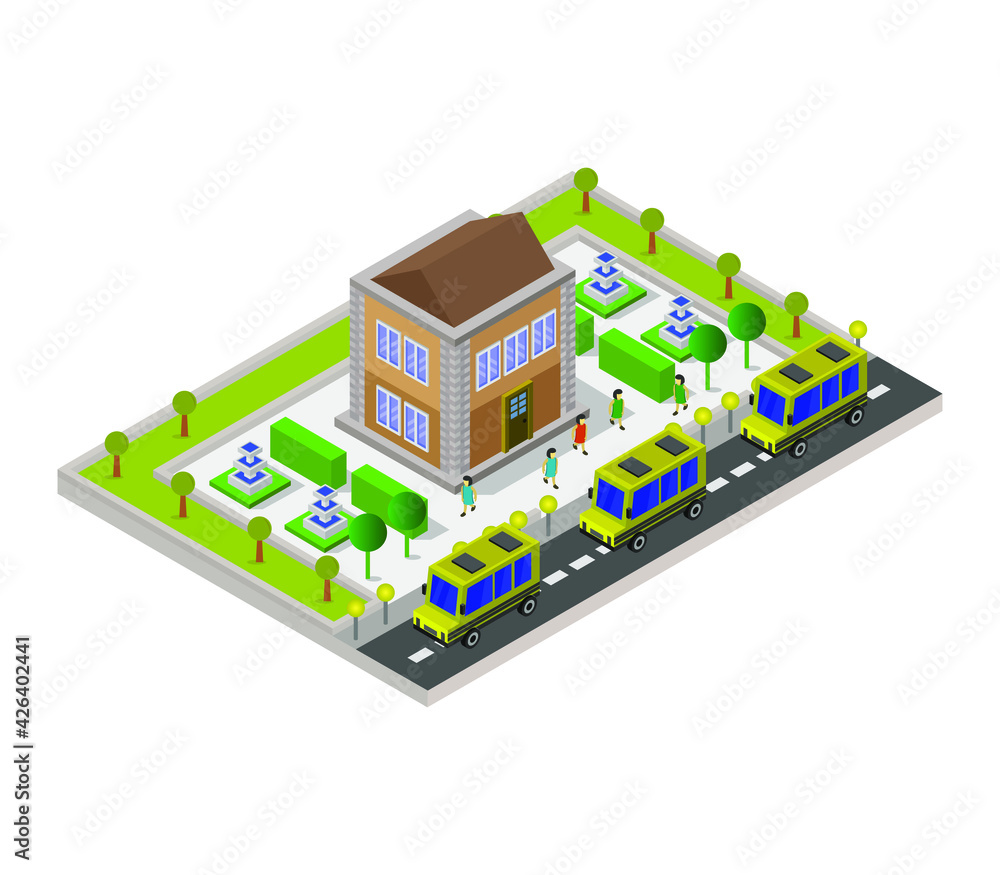 Isometric school