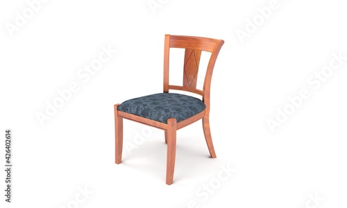 Chair Side View furniture 3D Rendering