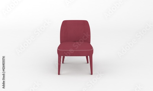 Chair Front View furniture 3D Rendering © Microstocke