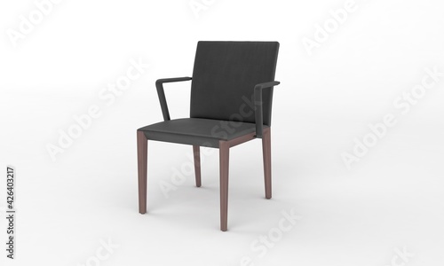 Chair Side View furniture 3D Rendering © Microstocke