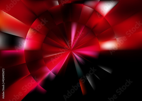 Pink Red and Black Geometric Illusion Background Vector Image