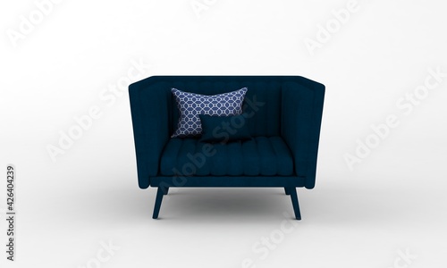 Wallpaper Mural Chair Front View furniture 3D Rendering Torontodigital.ca