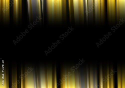 Black and Yellow Abstract Shiny Vertical Lines and Stripes Background