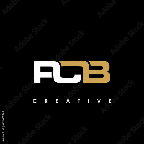 PCB Letter Initial Logo Design Template Vector Illustration