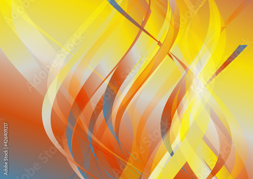 Red Yellow and Blue Abstract Gradient Vertical Wavy Background