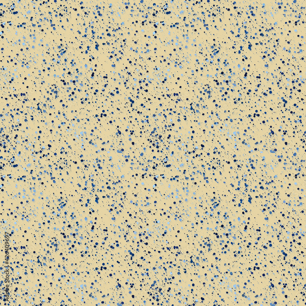 Seamless yellow pattern with blue splashes Seamless yellow pattern with blue splashes