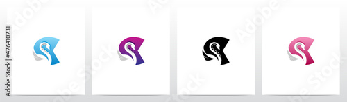 Swan On Letter Logo Design C