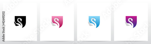 Swan On Letter Logo Design U