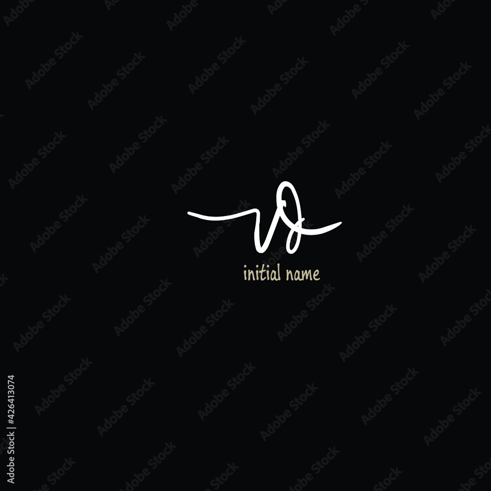 Initial vd beauty monogram and elegant logo design Initial vd beauty monogram and elegant logo design