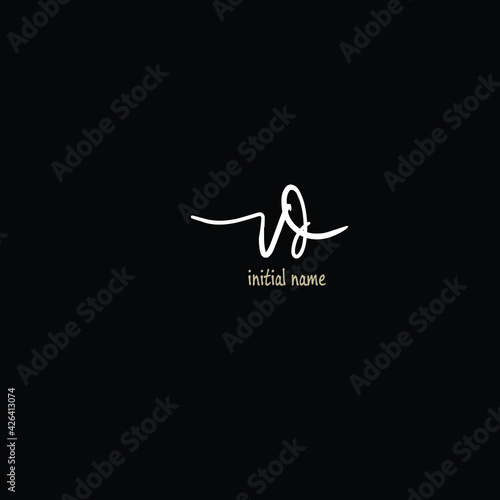 Initial vd beauty monogram and elegant logo design