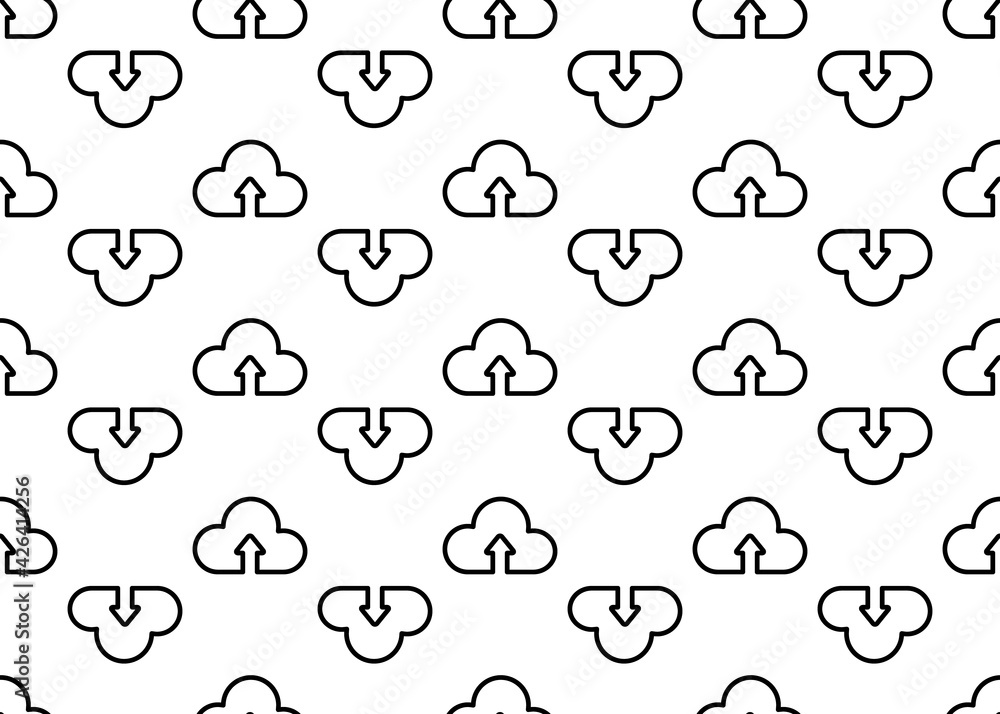 Cloud. Seamless background. For packaging design. Cloud. Seamless background. For packaging design.