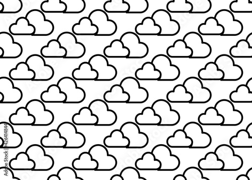 Cloud. Seamless background. For packaging design.