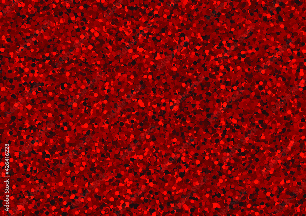 Red circles background. Red confetti. Vector illustration.
