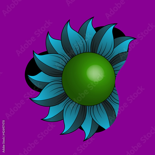 Blue Sun Flower