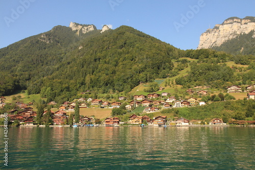 Lake Thun near the Interlaken in Switzerland.