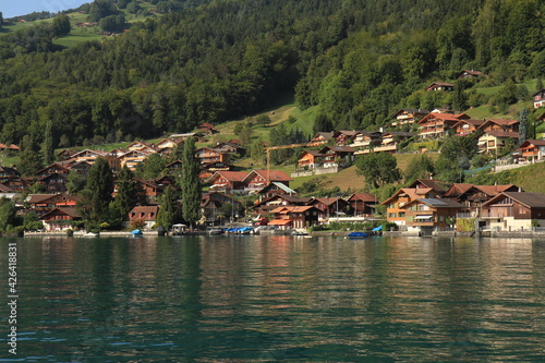 Lake Thun near the Interlaken in Switzerland.