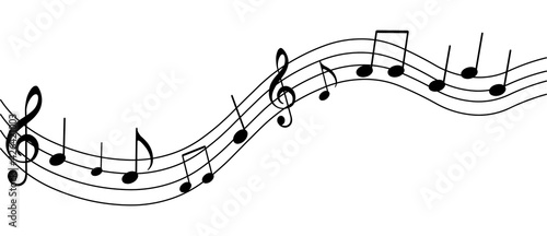 Music notes vector photo